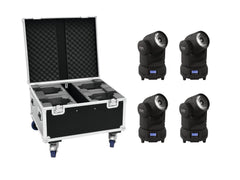 Eurolite Set 4x LED TMH-X1 Moving Heads inc Case