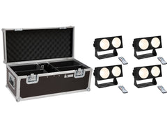 Eurolite Set 4X Led Cbb-2 Cob Ww Bar + Case