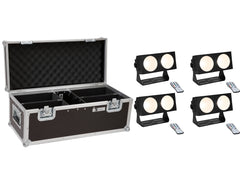 Eurolite Set 4X Led Cbb-2 Cob Ww Bar + Case