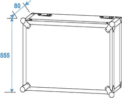 Roadinger Rack Profi 10U 45Cm Avec Roues