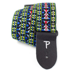 Perris 285 2" Retro Hootenanny Poly Guitar Strap Blue Yellow Red