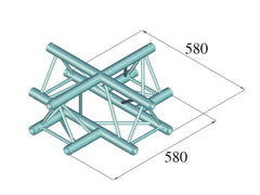 Alutruss Decolock Dq3-Spac41 4-Way Cross Piece Bk