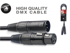 Stagg 1.5M DMX Cable 3 Pin XLR Lead