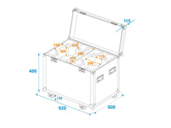 Roadinger Flightcase 2X Led Tmh-X19 Moving Head