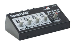 Soundlab 4 Channel Mono Microphone Mixer With Effects