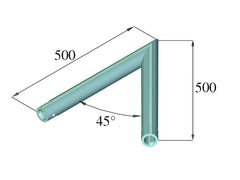 Alutruss Decolock Dq1-Sc19 2-Way Corner 45? Bk