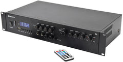 Adastra A2 Amplificateur de sonorisation stéréo 2 x 200 W USB Tuner FM Amplificateur de système de sonorisation