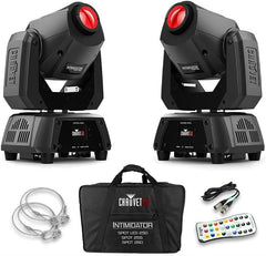2x Chauvet DJ Intimidator Spot 160 ILS inc Carry Bag, Safety Cables, IRC Remote, DMX Cable