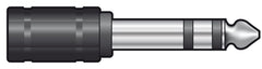 qtx-Adapter 6,3-mm-Stereo-Klinkenstecker - 3,5-mm-Stereo-Klinkenbuchse
