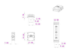 Connecteur de bande LED Eurolite 5 broches 12 mm