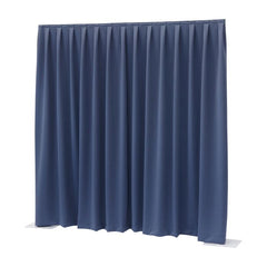 Wentex P&D curtain 300(w) x 400cm(h) cm blue Dimout 260 g/m2 pleated