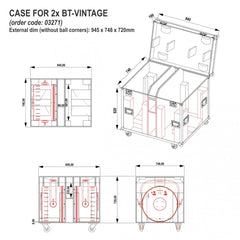 Étui JV pour 2x Briteq BT-VINTAGE