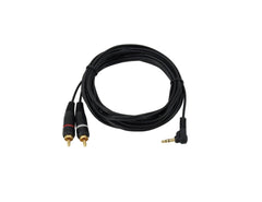 Omnitronic Adapterkabel 3,5 Jack 90?/2Xrca 3M Schwarz