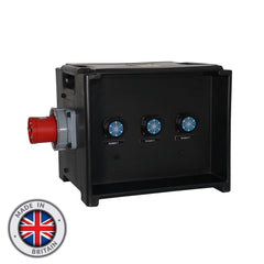 MERZ Distribution Box 63A 3PH to 3x Socapex RCBO Distro Stage Lighting