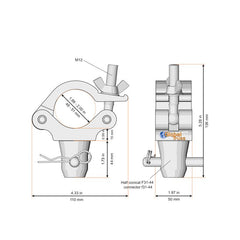 Global Truss Half Coupler to PL Half Conical Black for F31/F32/F33/F34