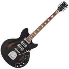 Vintage Revo Series Custom Supreme Baritone Guitar - Boulevard Black