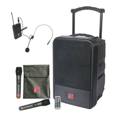 BST IPS10-250 Portable All Weather Outdoor IP54 Sound System PA Wireless Microphone Bundle