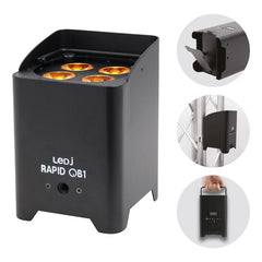 LEDJ QB1 Lampe à Piles Noir