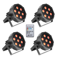 Cameo Flat Par Tri 3W x 7 LED-Paket-Kit-Uplighter