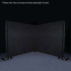 LEDJ 3 x 1.2m Black Pipe and Drape Curtain