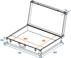 Roadinger Universal Case Foam, Schwarz, Gr-2 Alu