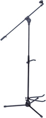NJS NJS065B Microphone Stand with Boom Arm, Tripod Base and Guitar Stand