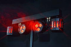 QTX Recharge DJ : Derby LED &amp; PAR Bar avec Trépied
