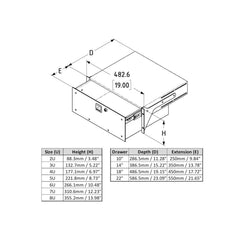Penn Elcom 3U Touring Grade Rack-Schublade (R2293/3UK)