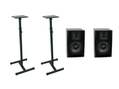 Omnitronic Set 2x BRACCIO-6.5 studio monitor 2x MO-1 supporto cap