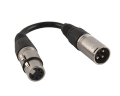 4x Chauvet 5-Pin Male XLR to 3-Pin Female XLR DMX Adaptor Convertor Lead Cable