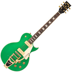 Vintage V100 Proshop Unique Guitar - Emerald Green Icon With Bigsby