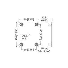 Penn Elcom - Plaque de roulettes en acier avec quatre boulons (W0098-FM)