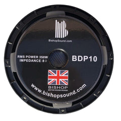 BishopSound Haut-parleur 10" 350 W RMS Pilote LF en alliage moulé à gamme complète - BDP10 8 ohm