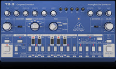 Behringer TD-3-BU Analog Bass Line Synthesizer with VCO, VCF, 16-Step Sequencer