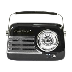 FREESOUND-VR40B Portable Vintage Radio FM Bluetooth Black
