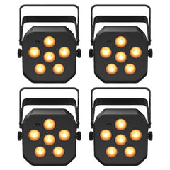 4x Chauvet DJ EZLink Par Q6BT ILS Battery Wireless Uplighter Bundle inc Remote