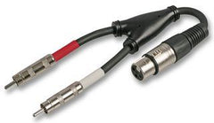 Pulse 3 Pin Female XLR to 2x Phono (RCA) Male Adapter