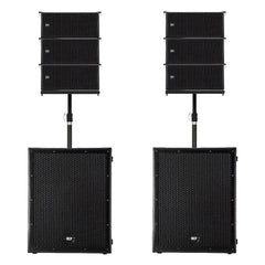 6x RCF HDL-6A Line Array Module with 2x Speaker Poles/ Mounting Kit and SUB-8004-as Active Subwoofer