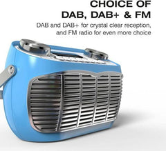 Detroit DAB Radio Retro DAB+ FM Radio Blue *BSTOCK*