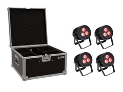 Eurolite Set 4X Led Ip Par 3X9W Scl Spot + Gehäuse