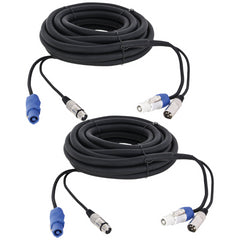 2x AFX COMBO-XLR-POWERCON10 Kombi-Verlängerungskabel für Moving Head und Projektor – 10 m