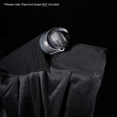 LEDJ 3 x 2.5m Black Pipe and Drape Curtain