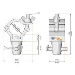 Global Truss F24 Demi-coupleur vers moitié conique (81700)