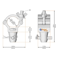 Global Truss F24 Half Coupler to Half Conical (81700)