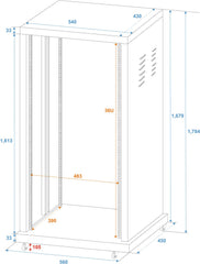 Roadinger Steel Rack Sr-19, 36U