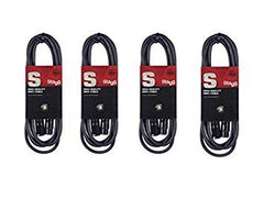 4x Stagg DMX / XLR Cable (3m Black)