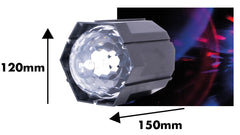 FX Lab 6-Wege-Disco-/Party-Pod-Licht mit mehrfarbigem LED-Kristalleffekt