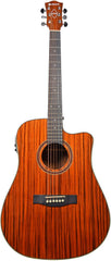 Chord Sundown Electro-Acoustic Western Guitar Dark Zebrano