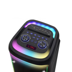 NDR-930 Portable Speaker Bluetooth 100W Battery inc 2 x Microphones Karaoke PA