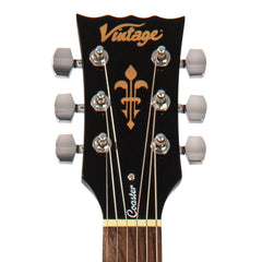 Vintage V10 Coaster Series Left Handed Electric Guitar - Gloss Black